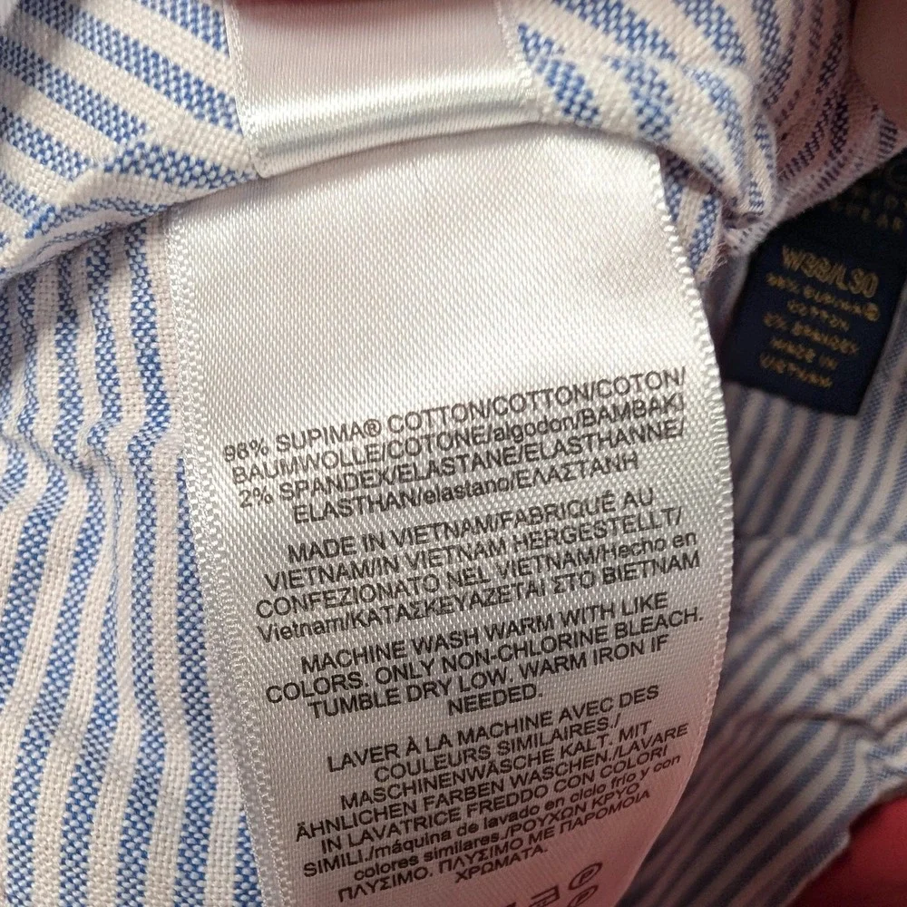 Brooks‎ Brothers Pants Mens 38x30 Red Supima Cotton Stretch Chino Casual - Picture 3 of 11